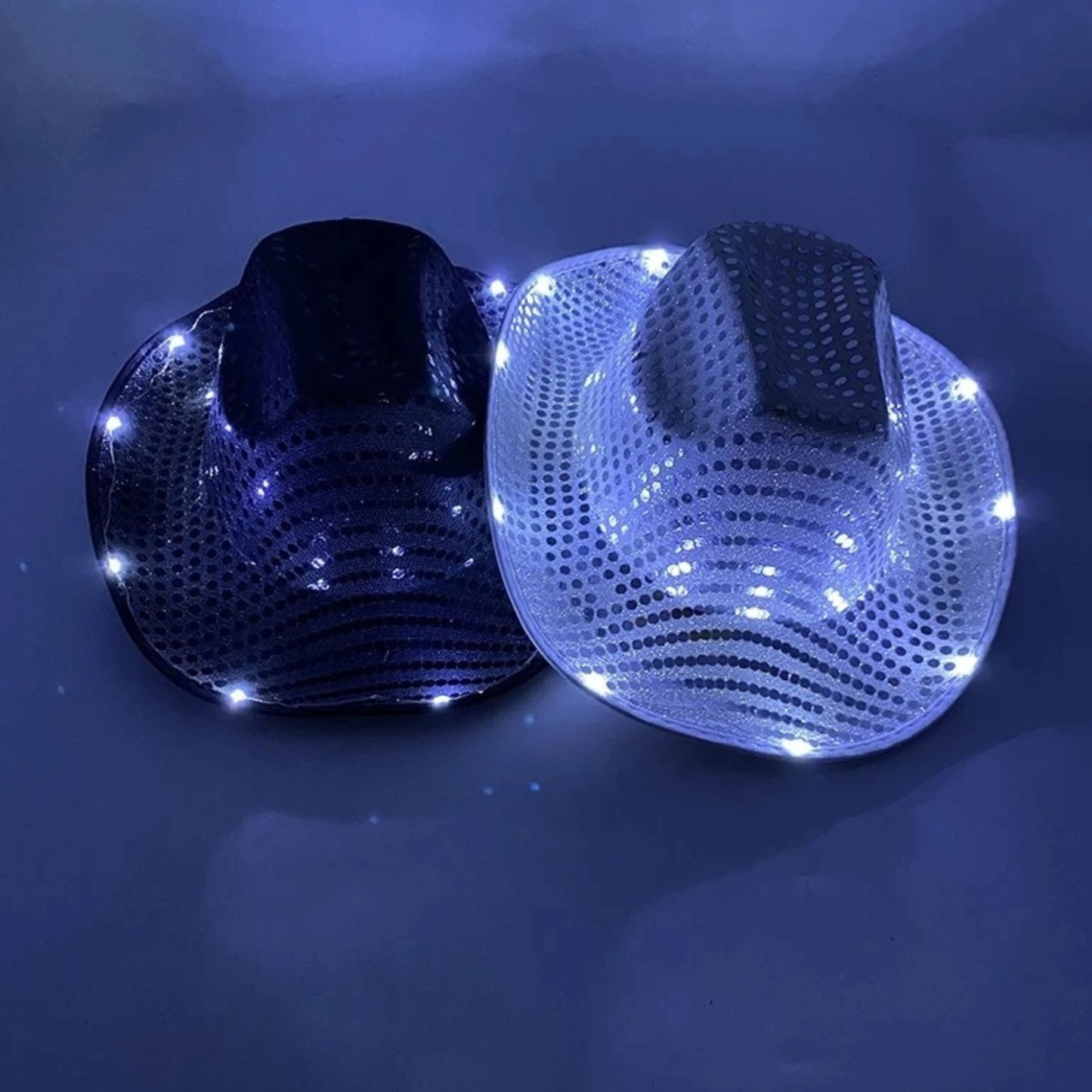 Blinky LED Light Cowboy/Cowgirl Hat – Flashing Glow Party Cap for Carnival, Bachelorette & Wedding Events