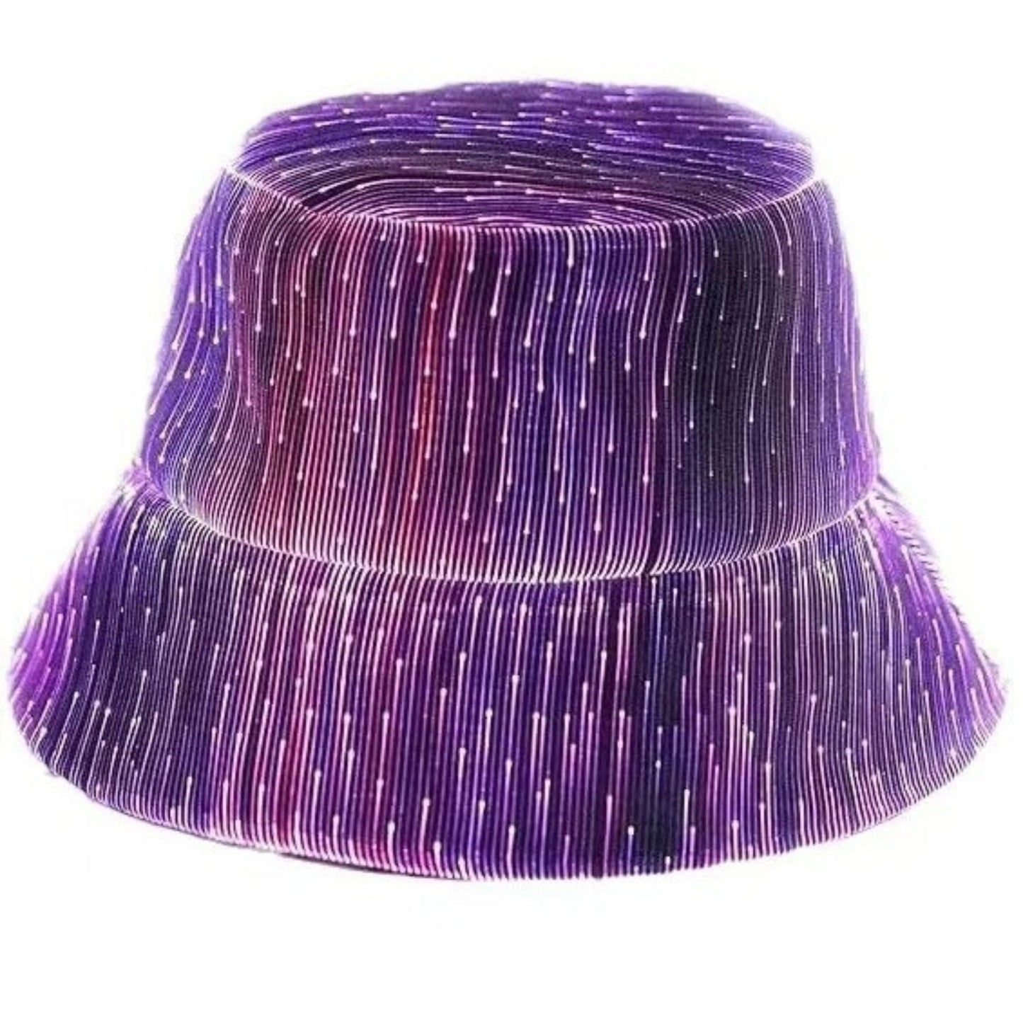 LED Fiber Bucket Hat – Multi-Color Glowing Party Hat