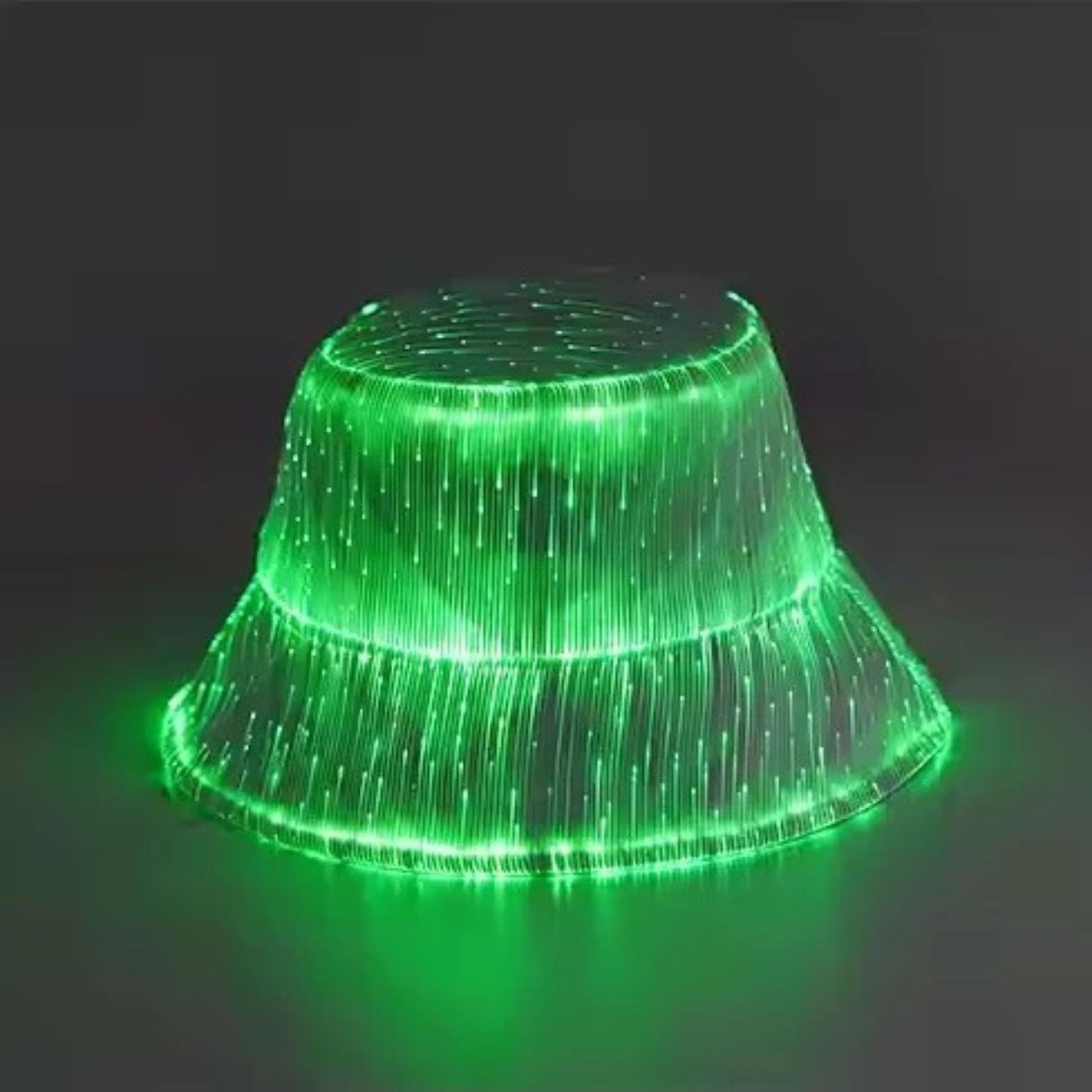 LED Fiber Bucket Hat – Multi-Color Glowing Party Hat