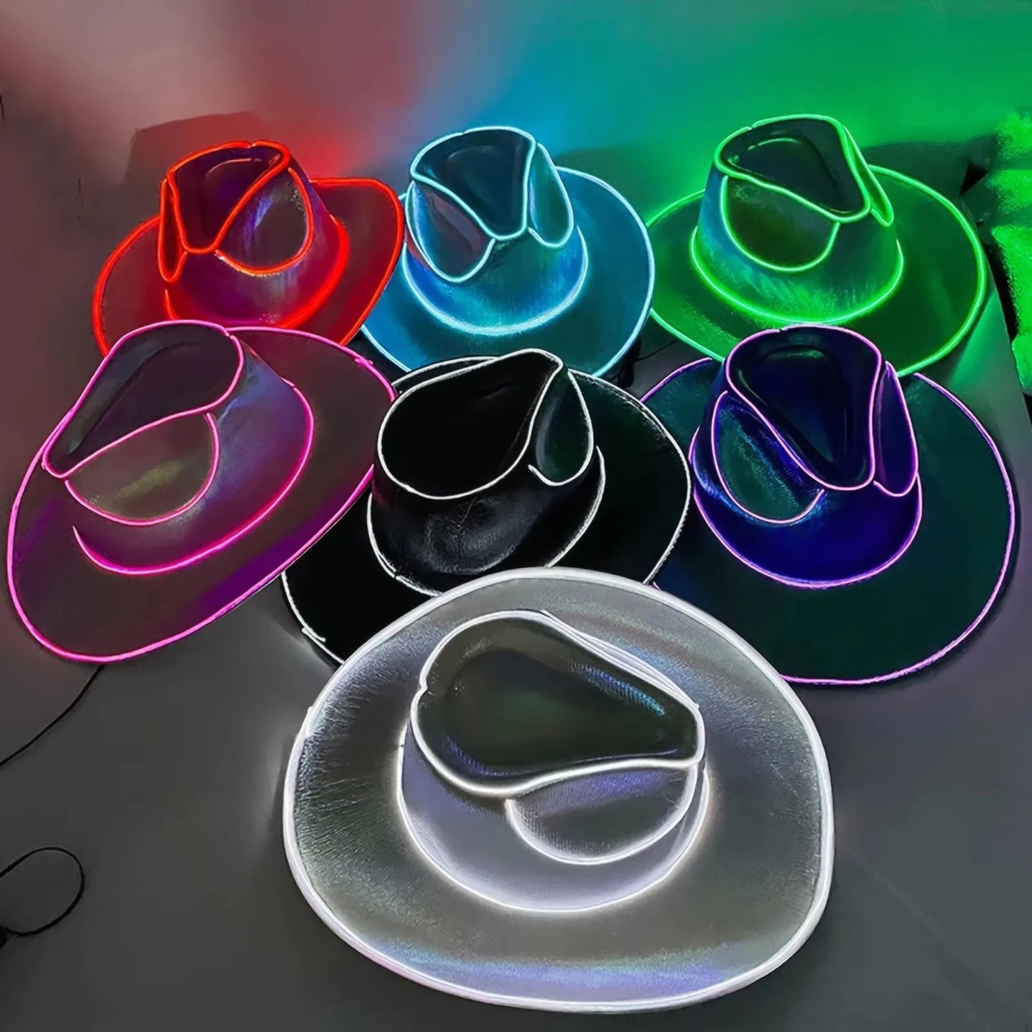LED Light Up Cowboy/Cowgirl Hat – Luminous Western Party Hat