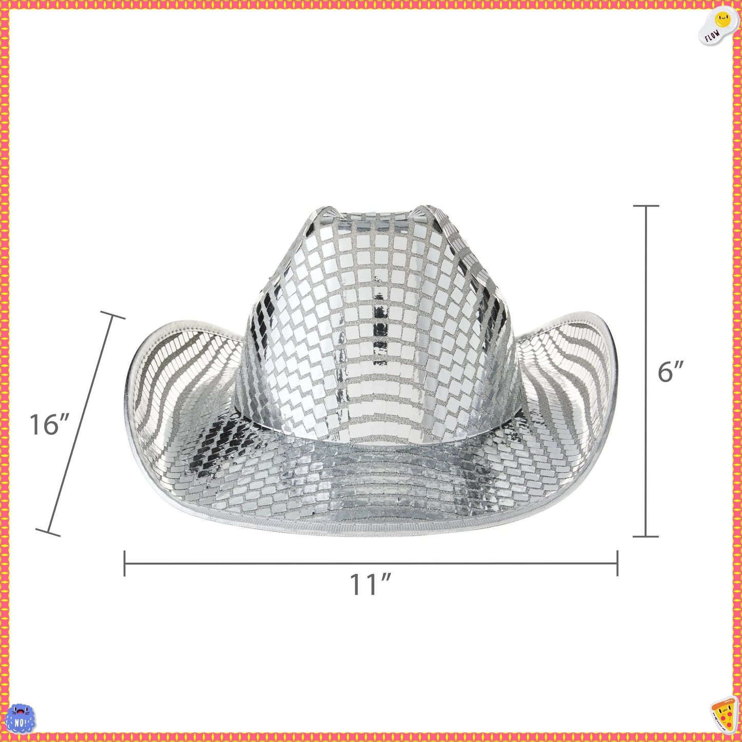 Adult Silver Disco Cowboy Hat – Dance Prop