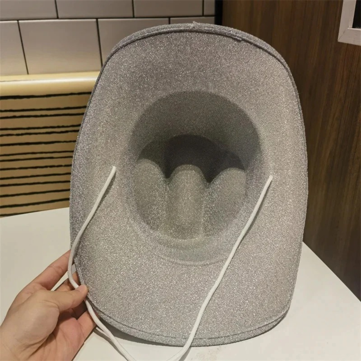 Disco ball Cowboy Hat Sunglasses  Decoration Wedding Bride, Mirror Disco Cap