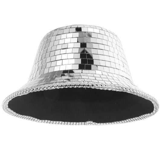 Silver Mirror Disco Cowgirl Hat – for Festivals & Party Events