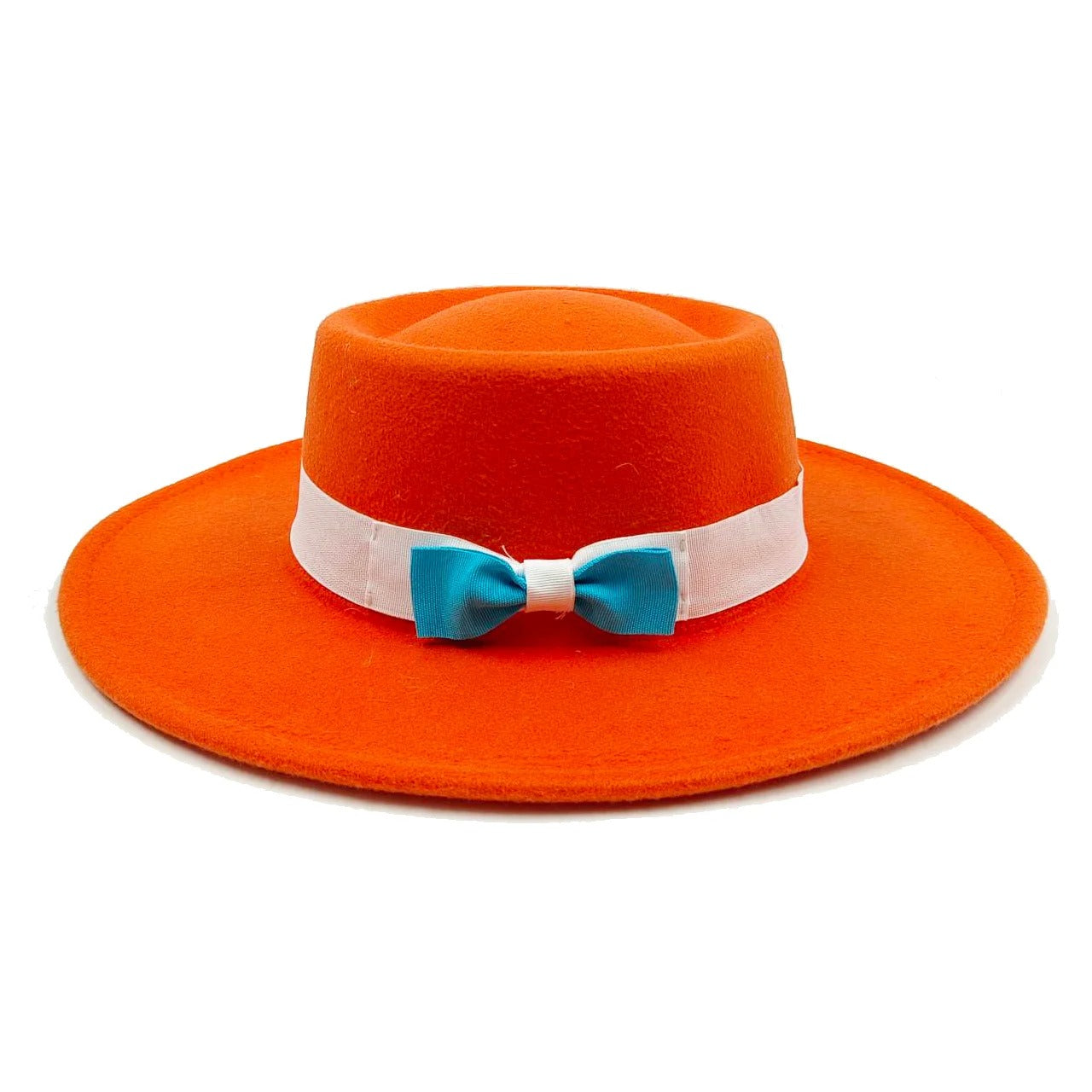 oversized edge flat top hat retro French felt hat for Men, women