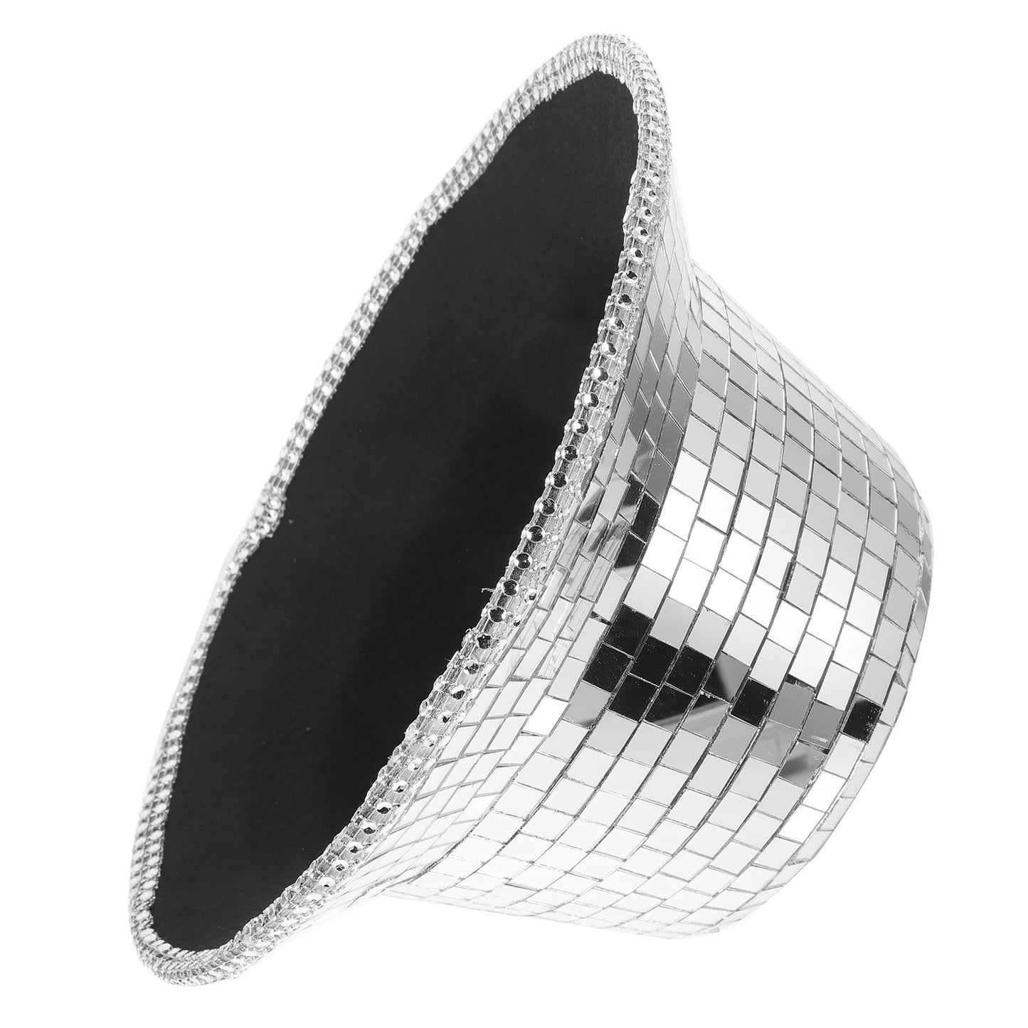 Silver Mirror Disco Cowgirl Hat – for Festivals & Party Events