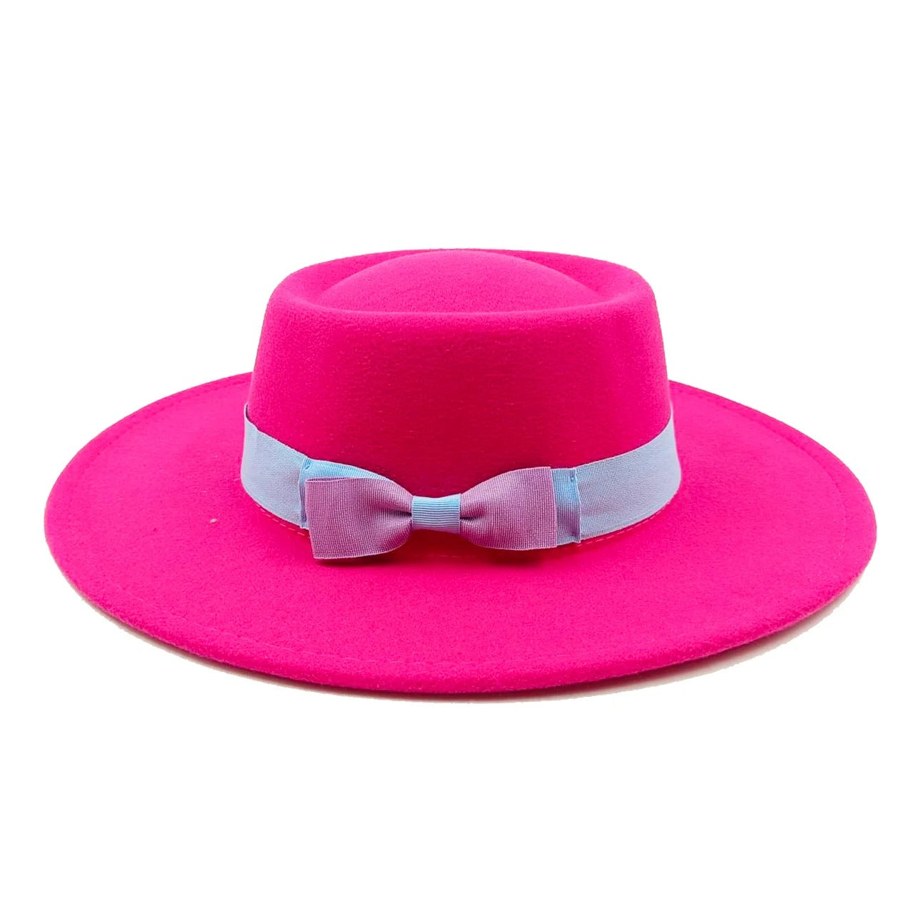 oversized edge flat top hat retro French felt hat for Men, women